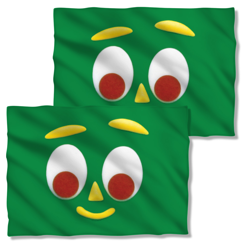 GMB136FB-PLO1-0 Gumby Big Face Front & Back Print Pillow Case, White - 20 x 28 in.