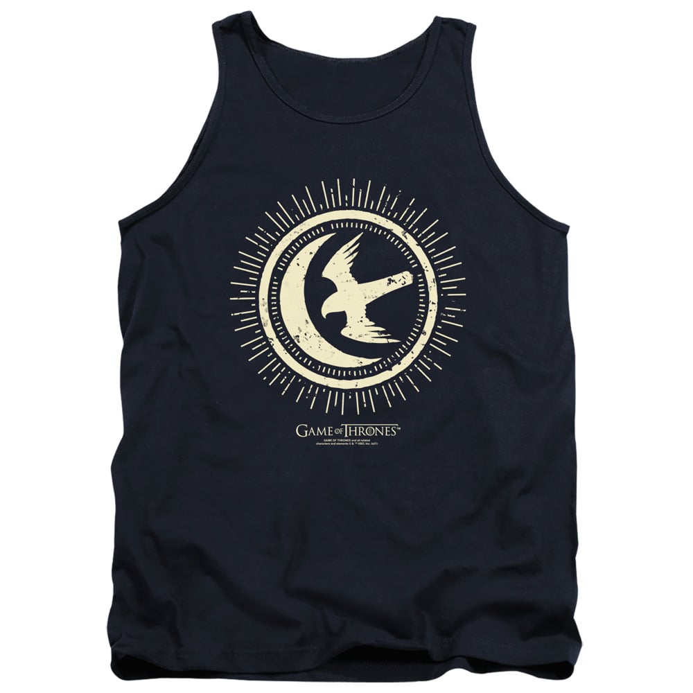 GOT205-TK-2 Game of Thrones Arryn Burst Sigil Adult Tank Top, Navy - Medium