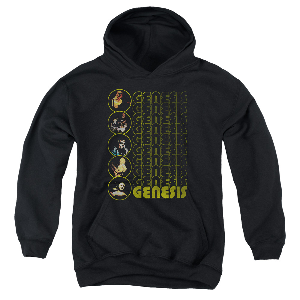 PERRY255-YFTH-2 Genesis The Carpet Crawlers Youth Hooded Sweatshirt, Black - Medium