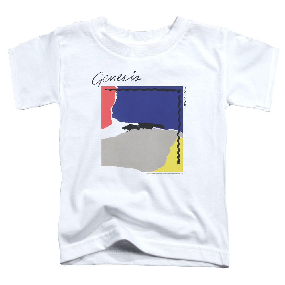 PERRY108-TT-2 Genesis Abacab Toddler Short Sleeve T-Shirt, White - Medium 3T