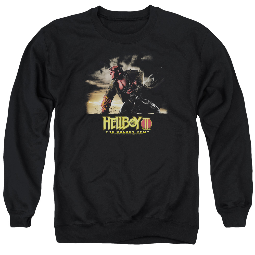 UNI113-AS-2 Hellboy II Poster Art Adult Crewneck Sweatshirt, Black - Medium