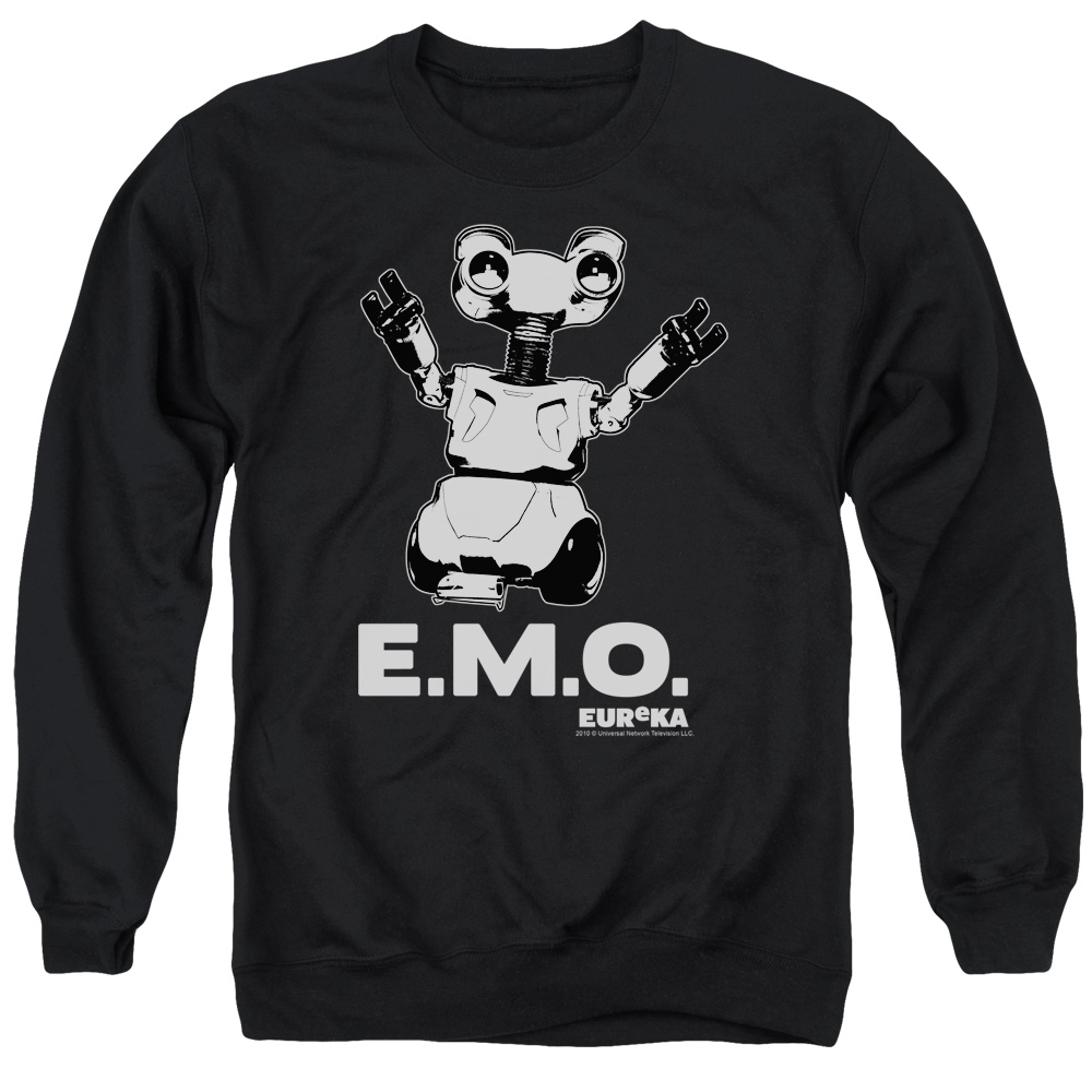 NBC276-AS-2 Eureka Emo Adult Crewneck Sweatshirt, Black - Medium