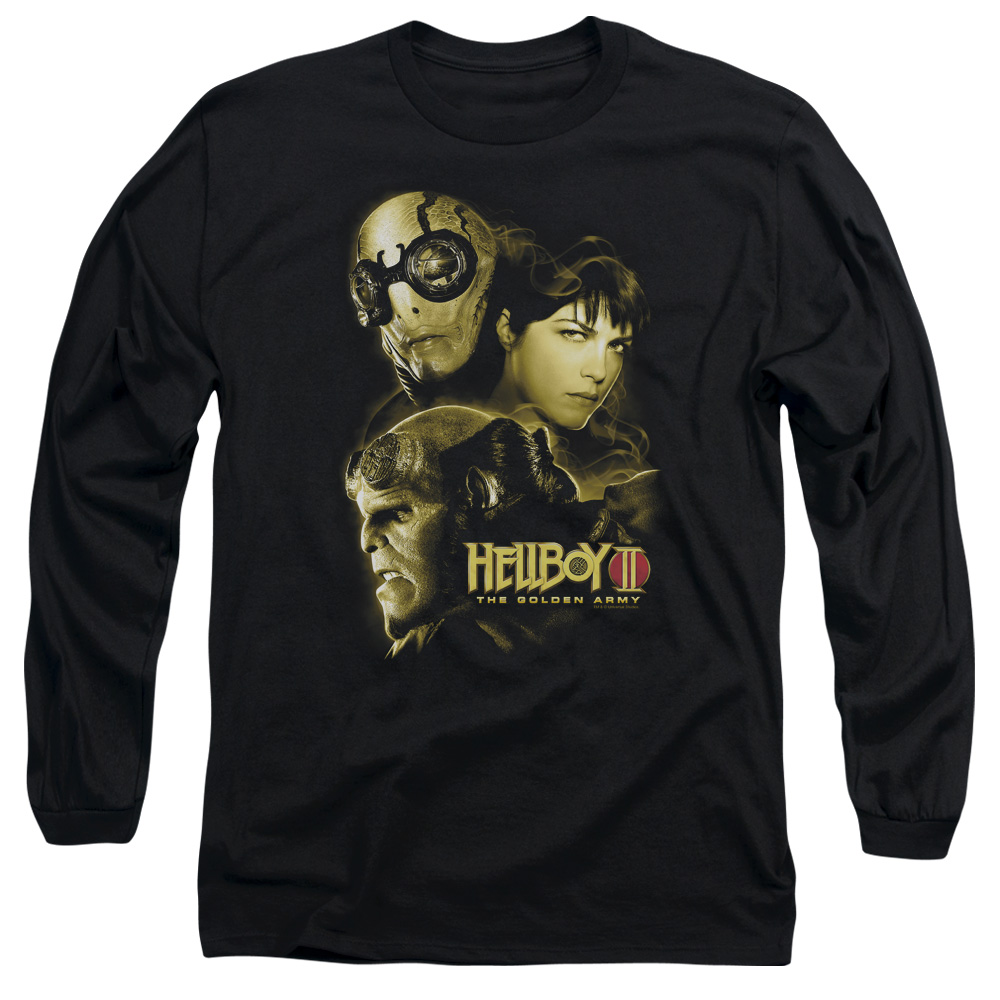 UNI132-AL-2 Hellboy II Ungodly Creatures Adult Long Sleeve T-Shirt, Black - Medium