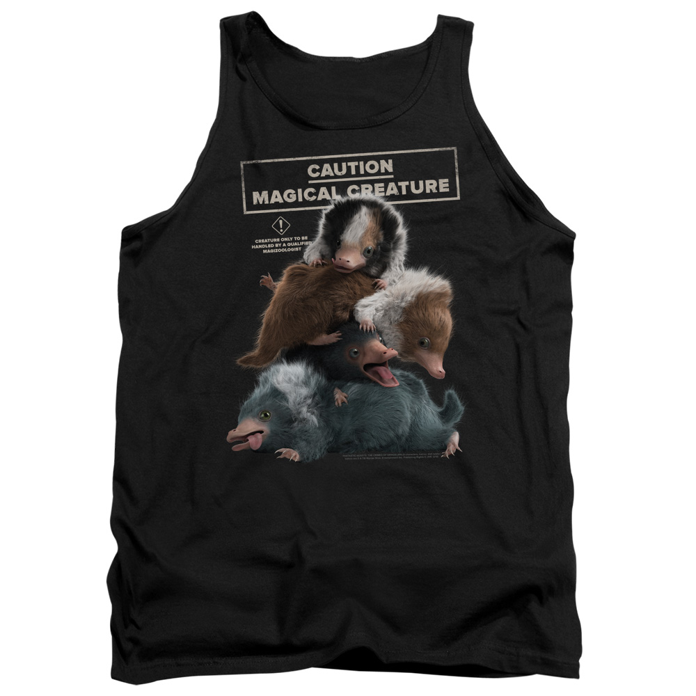 WB287-TK-4 Fantastic Beasts 2 Cuddle Puddle Adult Tank Top, Black - Extra Large
