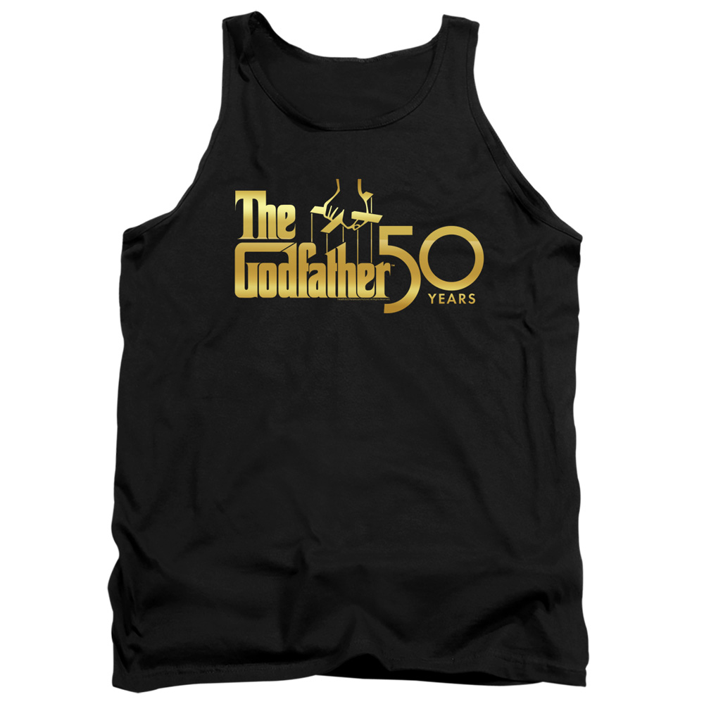 PAR799-TK-2 Godfather 50th Logo Adult Tank Top, Black - Medium