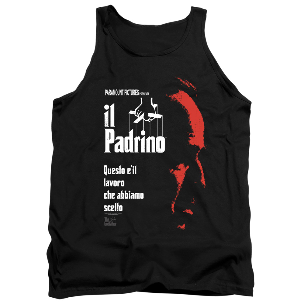 PAR800-TK-4 Godfather Italian Profile Adult Tank Top, Black - Extra Large