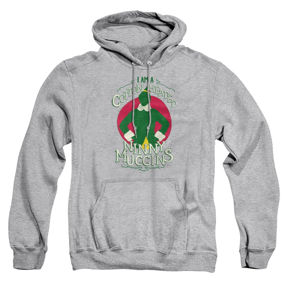 WBM643-AFTH-2 ELF Cotton Headed Adult Pullover Hoodie, Athletic Heather - Medium