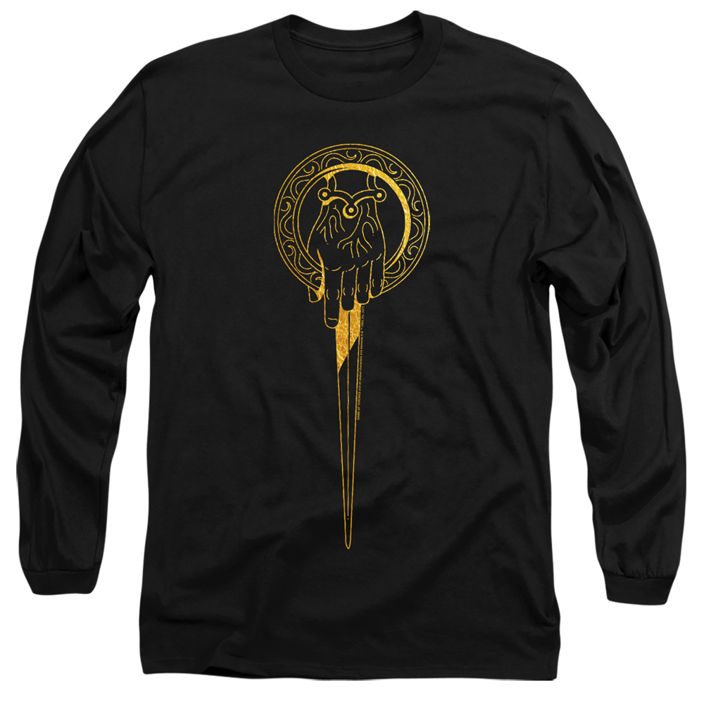 GOT148-AL-6 Game of Thrones Hand of the King Icon Adult Long Sleeve T-Shirt, Black - 3X