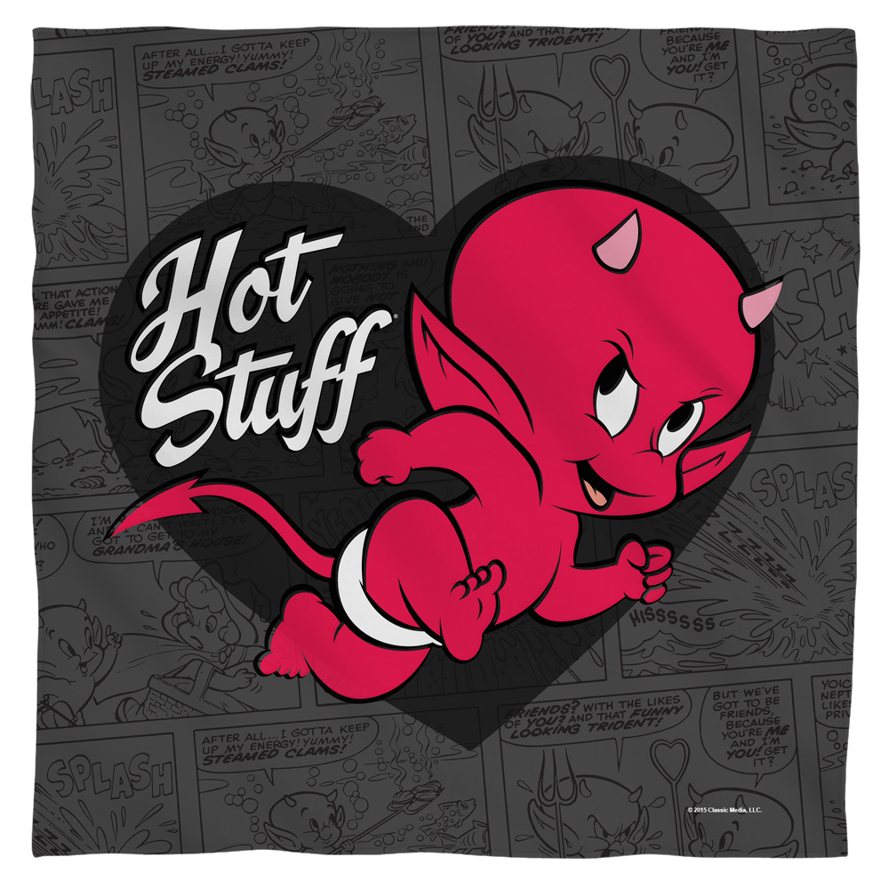 DRM290-BND1-0 Hot Stuff Mischievous Bandana, White - 22 x 22 in.