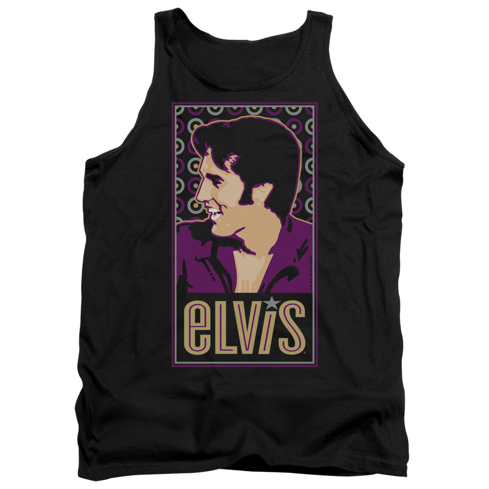 ELV601-TK-2 Elvis Presley is Adult Tank Top, Black - Medium
