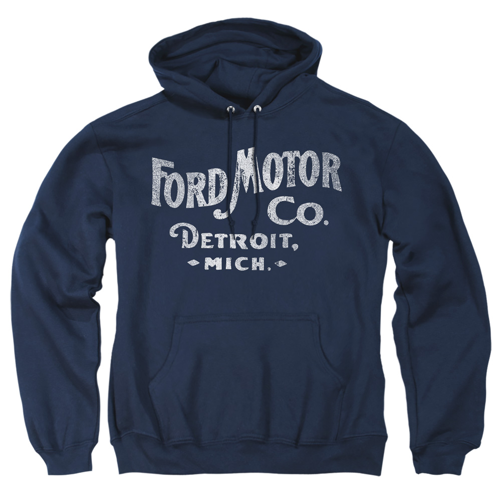 FORD149-AFTH-5 Ford Motor Co Adult Pullover Hoodie, Navy - 2X