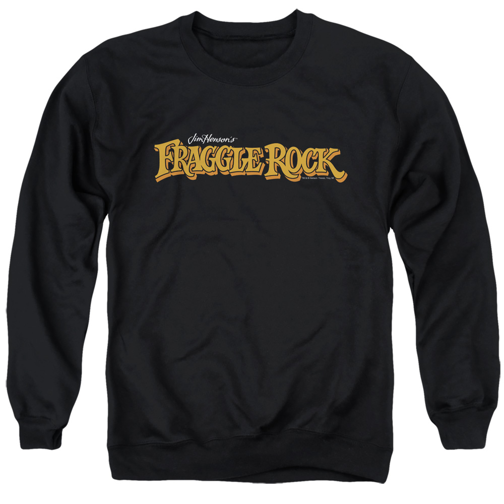 FR100-AS-2 Fraggle Rock Logo Adult Crewneck Sweatshirt, Black - Medium