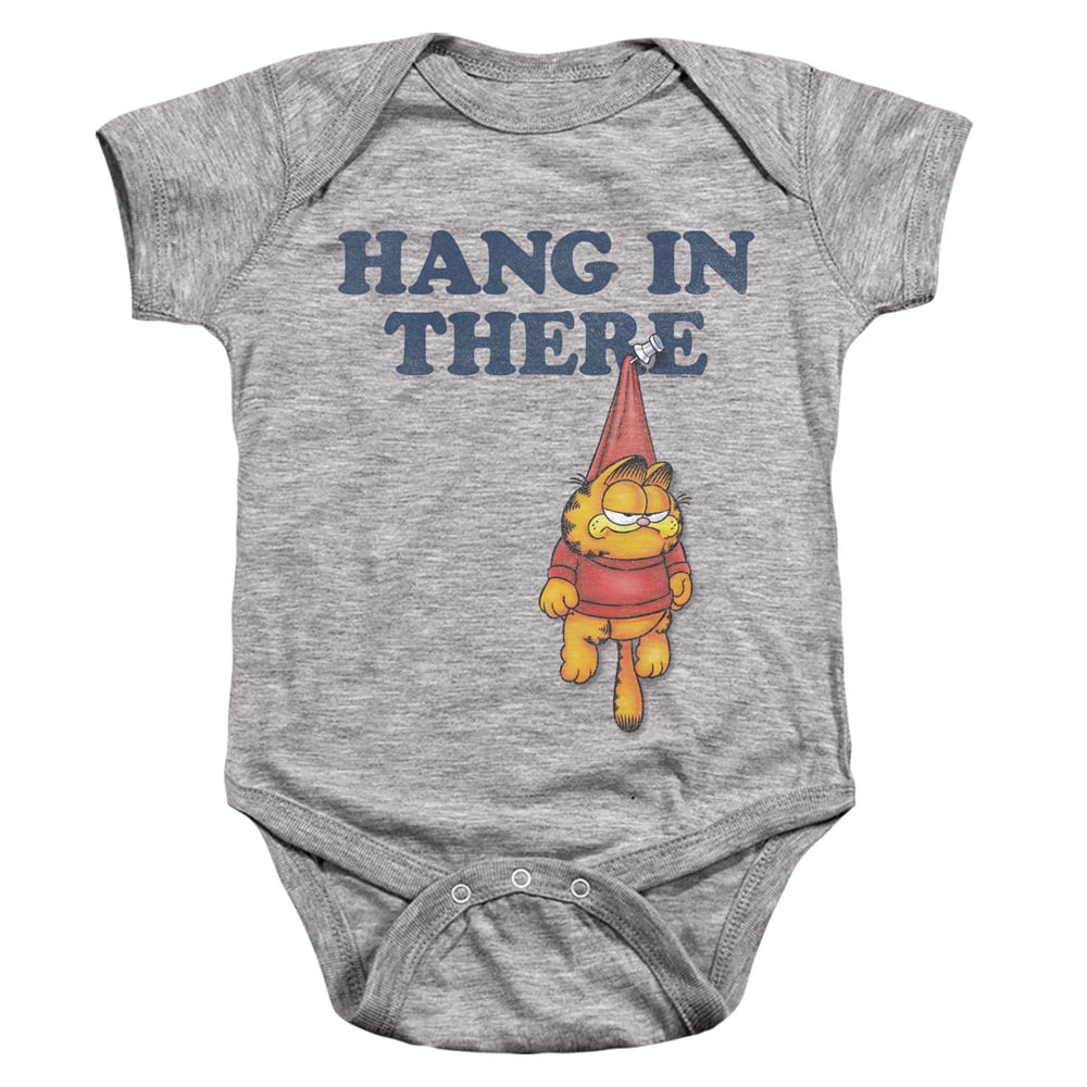 GAR715-SS-1 Garfield Hang in There Infant Snapsuit, Athletic Heather - Small - 6 Month