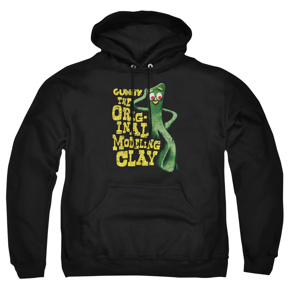 GMB128-AFTH-7 Gumby So Punny Adult Pullover Hoodie, Black - 4X