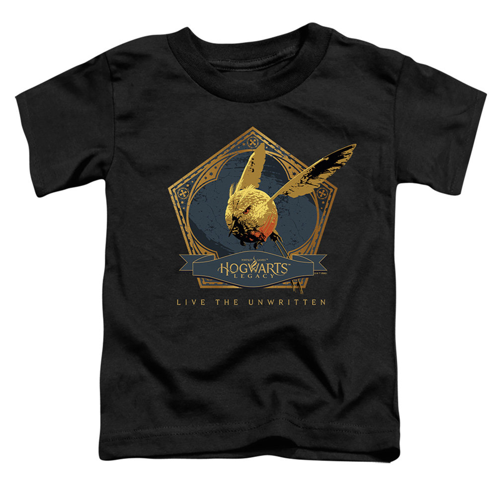 HP10012-TT-3 Hogwarts Legacy Golden Snidget Toddler Short Sleeve T-Shirt, Black - Large 4T