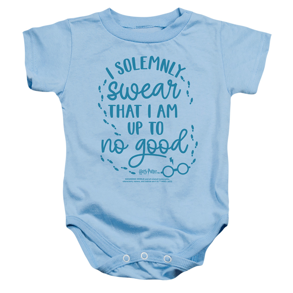 HP8986-SS-4 Harry Potter Up to No Good 1 Infant Snapsuit, Light Blue - Extra Large - 24 Month