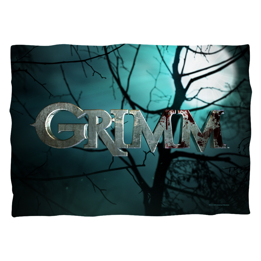 NBC953-PLO1-0 Grimm Logo Pillow Case, White - 20 x 28 in.