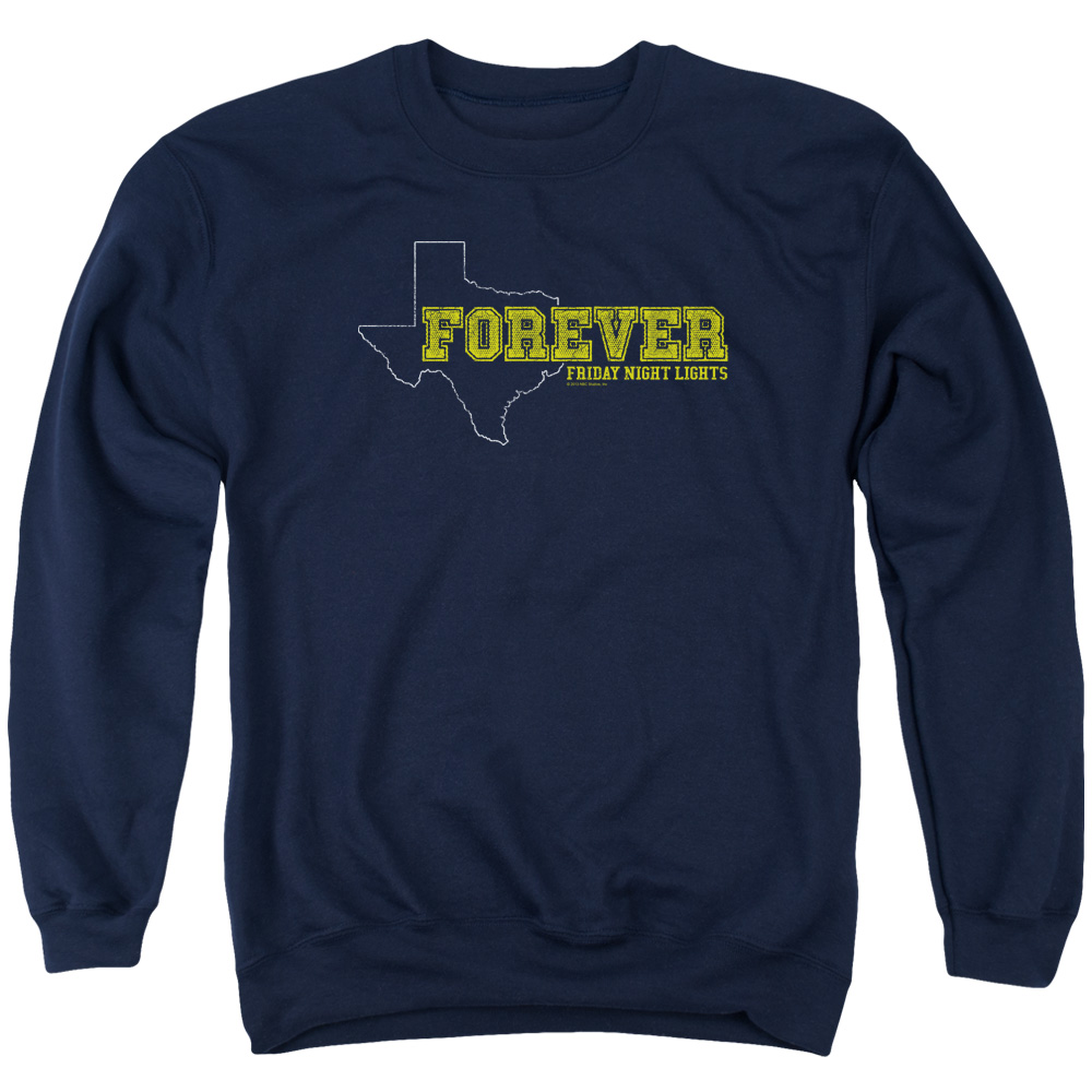 NBC740-AS-4 Friday Night Light Texas Forever Adult Crewneck Sweatshirt, Navy - Extra Large