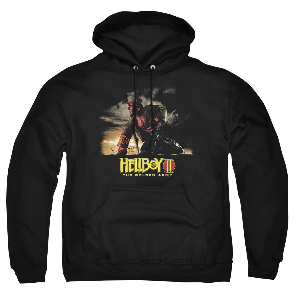UNI113-AFTH-2 Hellboy II Poster Art Adult Pullover Hoodie, Black - Medium