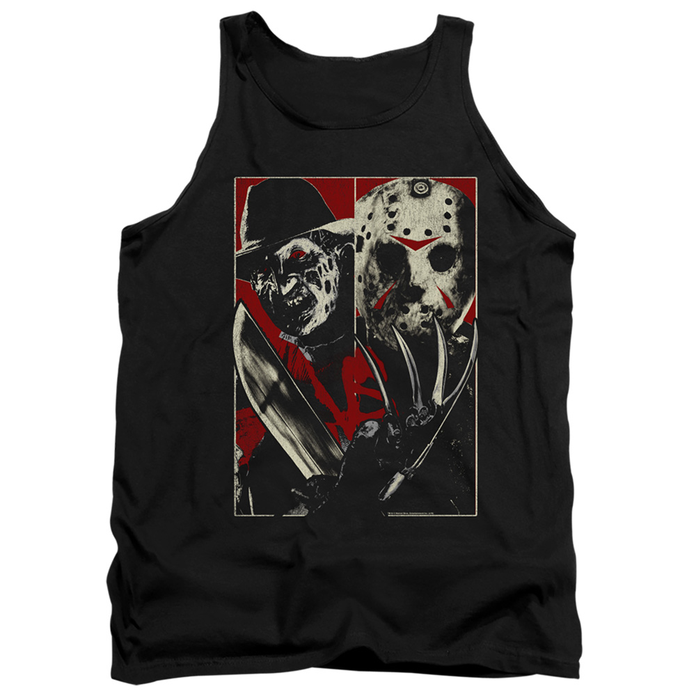 WBM1168-TK-4 Freddy VS Jason Vs Adult Tank Top, Black - Extra Large
