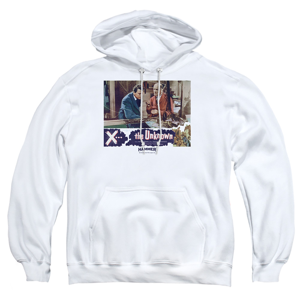 HHOH10017-AFTH-3 Hammer House of Horror The Unkown Adult Pullover Hoodie, White - Large