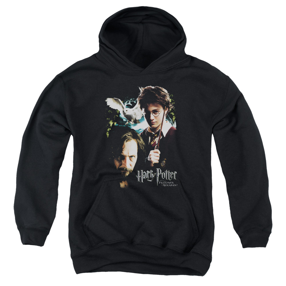 HP3001-YFTH-2 Harry Potter & Sirius Youth Hooded Sweatshirt, Black - Medium