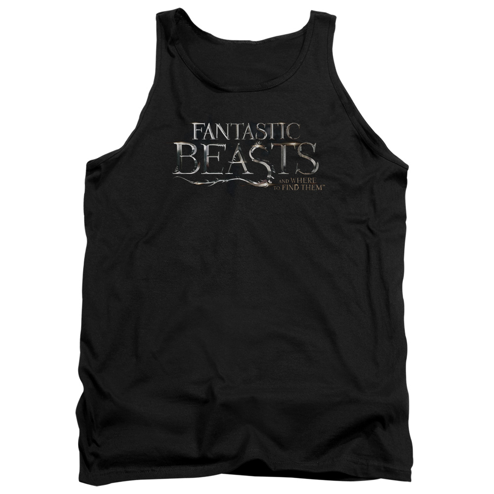 WB208-TK-2 Fantastic Beasts Logo Adult Tank Top, Black - Medium