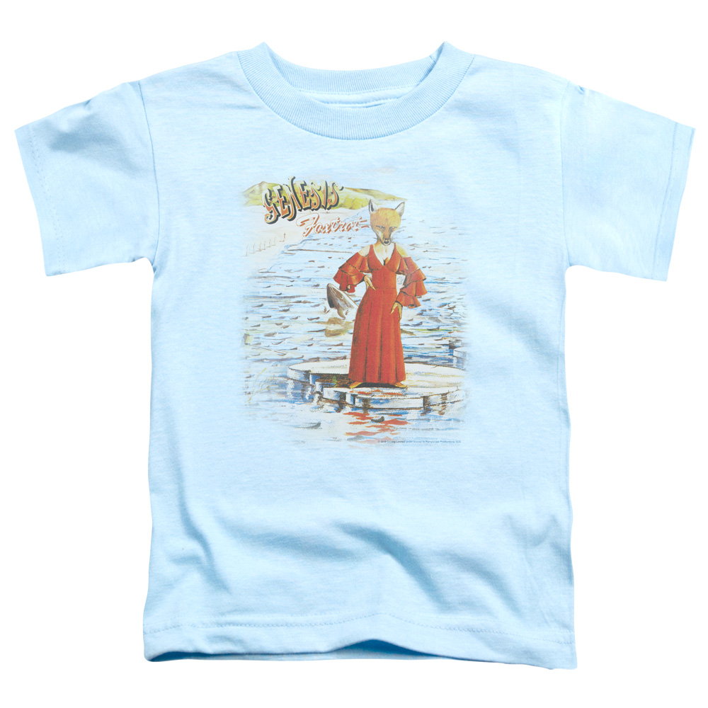 PERRY258-TT-3 Genesis Large Foxtrot Toddler Short Sleeve T-Shirt, Light Blue - Large 4T