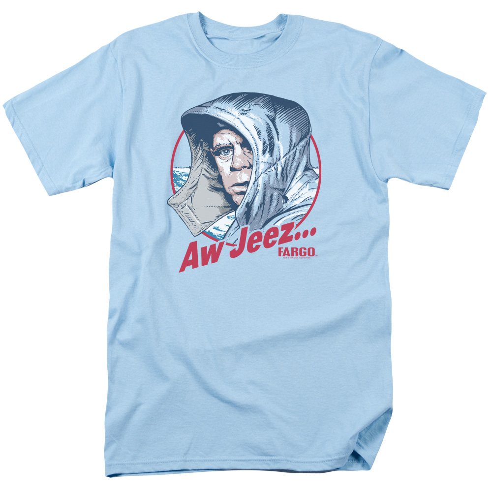 MGM314-AT-5 Fargo AW Jeez Adult Regular Fit Short Sleeve T-Shirt, Light Blue - 2X -  Trevco Sportswear