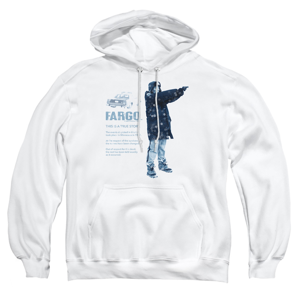 MGM313-AFTH-2 Fargo This is A True Story Adult Pullover Hoodie, White - Medium