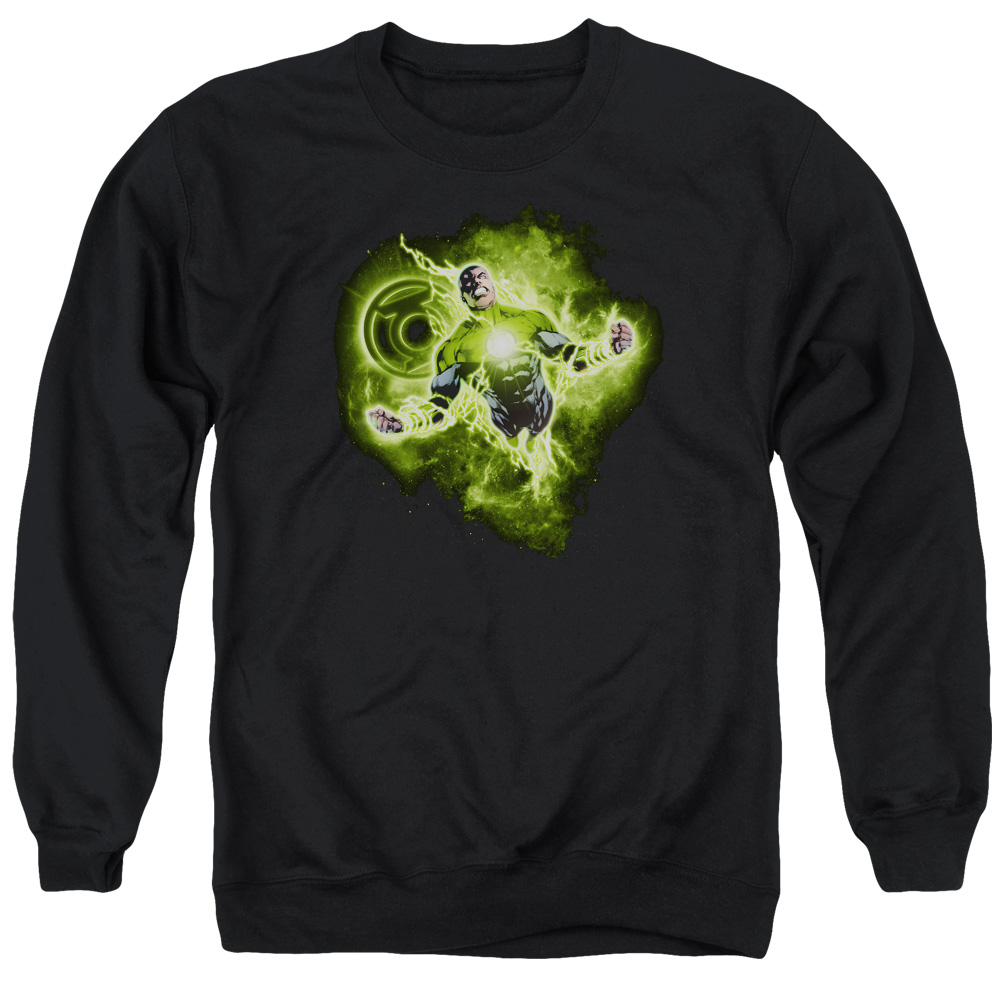 GL315-AS-2 Green Lantern Nebula Adult Crewneck Sweatshirt, Black - Medium