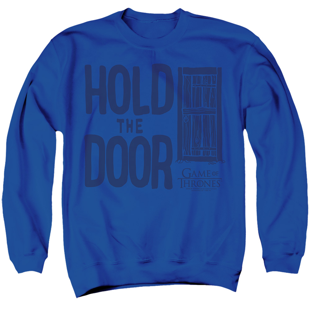 GOT242B-AS-5 Game of Thrones The Hodor Adult Crewneck Sweatshirt, Royal - 2X