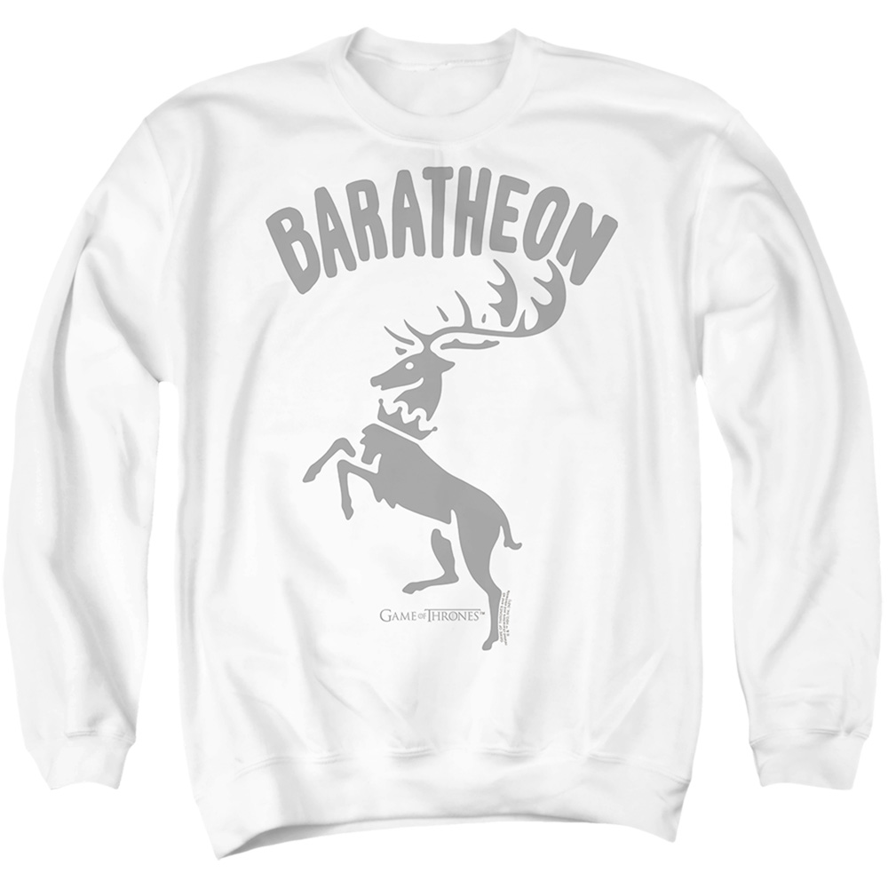 GOT248-AS-3 Game of Thrones The Ours is the Fury Adult Crewneck Sweatshirt, White - Large