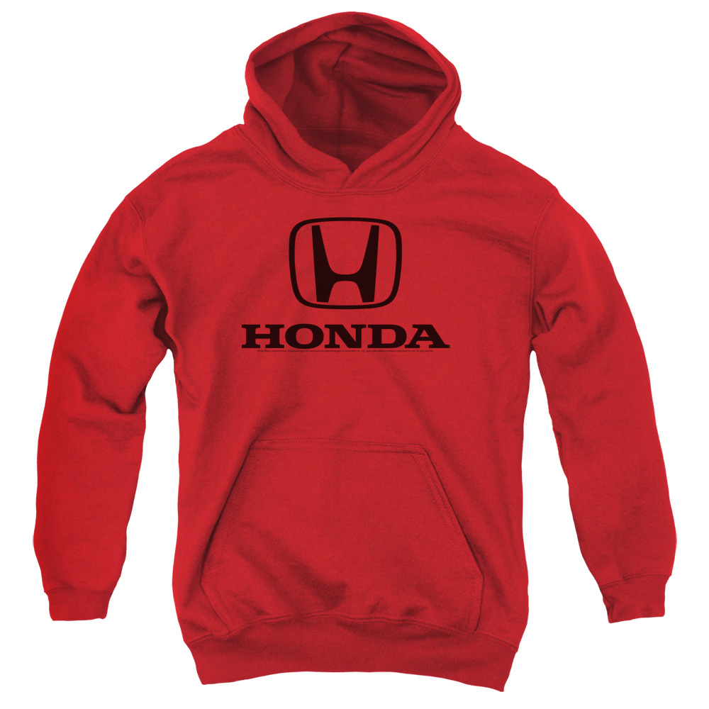 HNDA105C-YFTH-2 Honda Standard Logo Youth Hooded Sweatshirt, Red - Medium