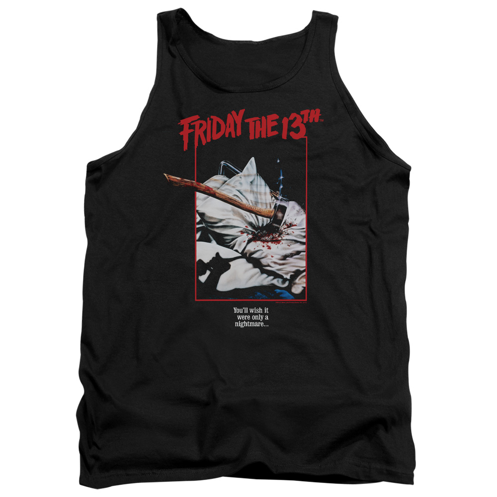 WBM700-TK-2 Friday The 13th Axe Poster Adult Tank Top, Black - Medium