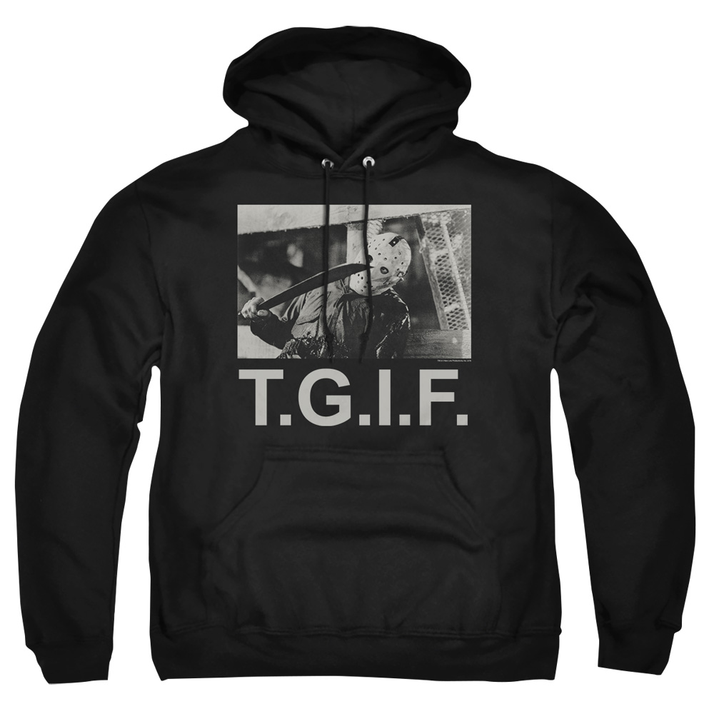 WBM694-AFTH-2 Friday The 13th TGIF Adult Pullover Hoodie, Black - Medium