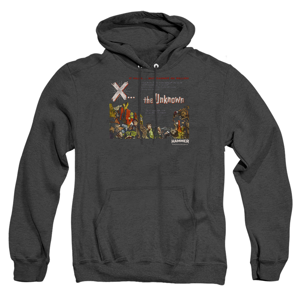 HHOH10028-AHH-4 Hammer House of Horror The Unknown Adult Heather Hoodie, Black - Extra Large