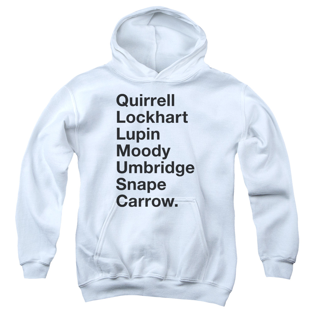 HP8069-YFTH-1 Harry Potter Professors Youth Hooded Sweatshirt, White - Small
