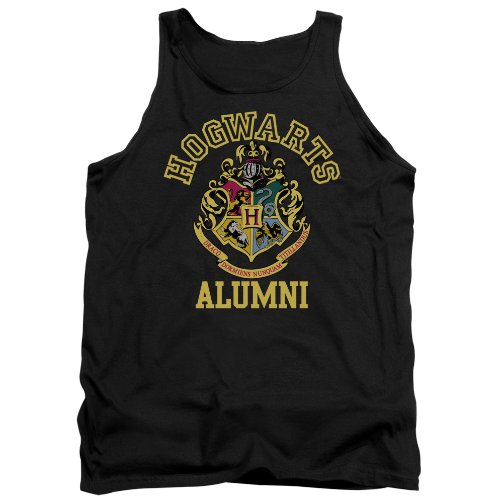 HP8075-TK-1 Harry Potter Hogwarts Alumni Crest Adult Tank Top, Black - Small