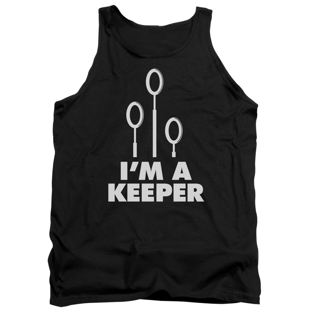 HP8076-TK-2 Harry Potter Keeper Adult Tank Top, Black - Medium