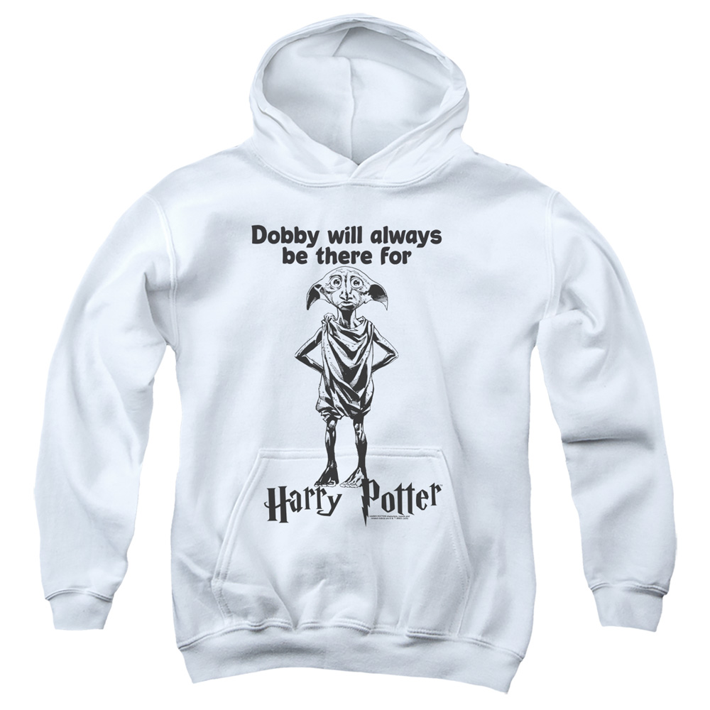 HP8053-YFTH-2 Harry Potter Always Be There Youth Hooded Sweatshirt, White - Medium