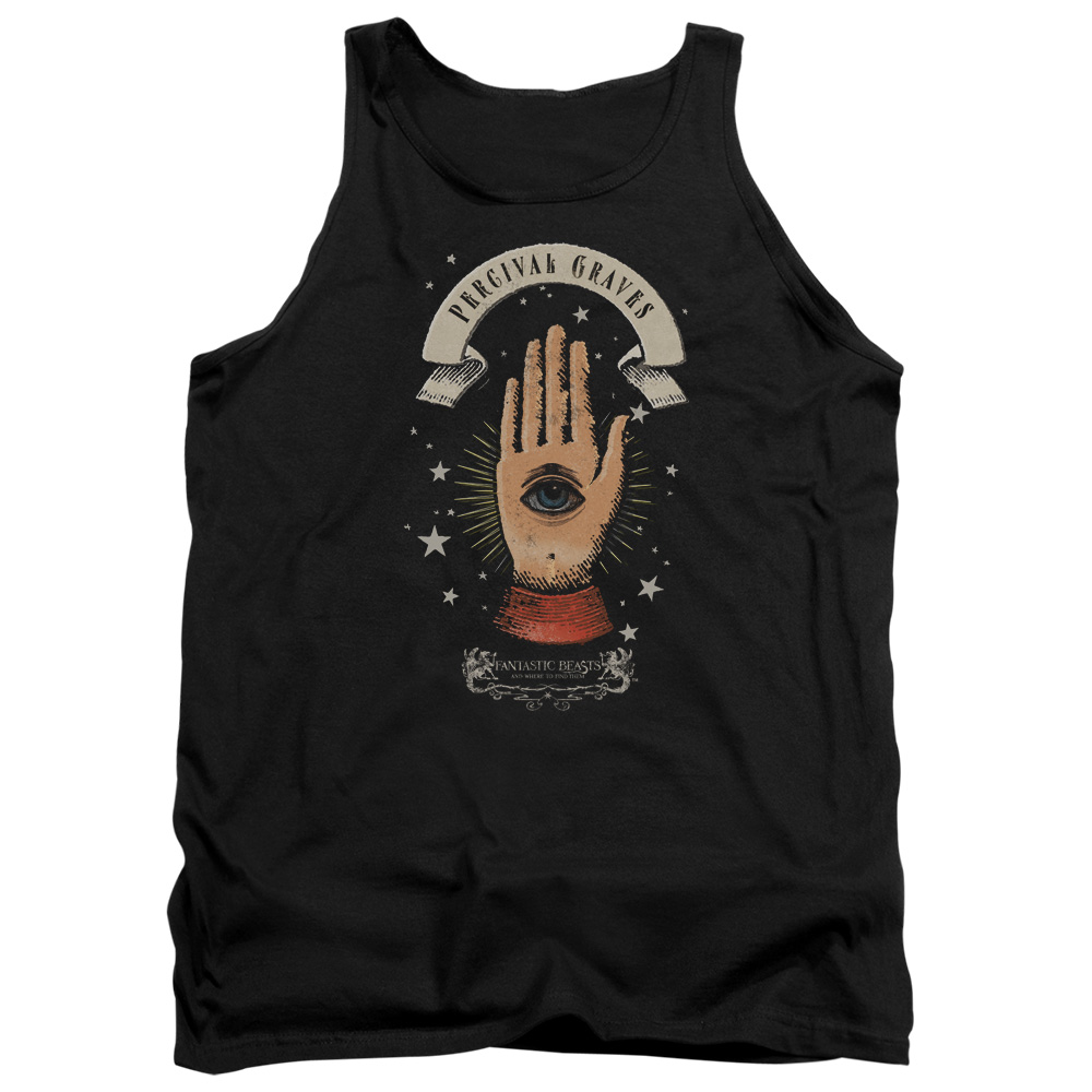 WB236-TK-2 Fantastic Beasts Percival Graves Adult Tank Top, Black - Medium