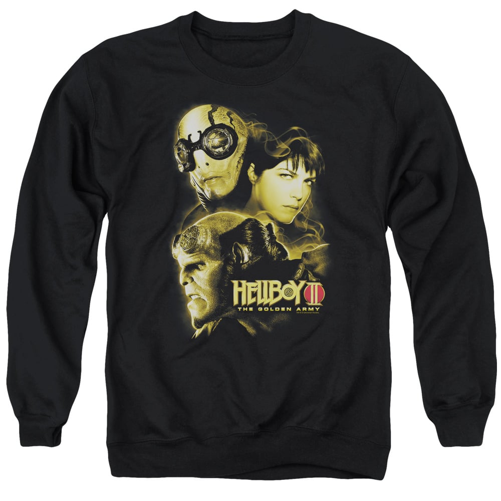UNI132-AS-2 Hellboy II Ungodly Creatures Adult Crewneck Sweatshirt, Black - Medium