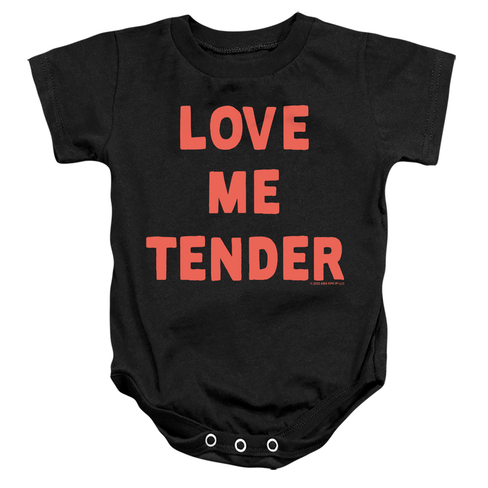 ELV1010-SS-2 Elvis Love Me Tender Infant Snapsuit, Black - Medium - 12 Month