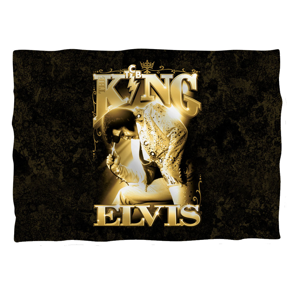 ELV834-PLO1-0 Elvis Presley The King Pillow Case, White - 20 x 28 in.