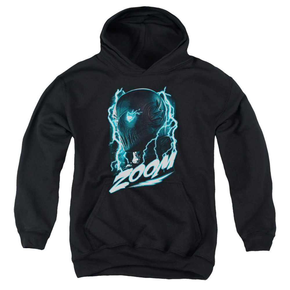 FLSH121-YFTH-4 Flash Zoom Youth Hooded Sweatshirt, Black - Extra Large