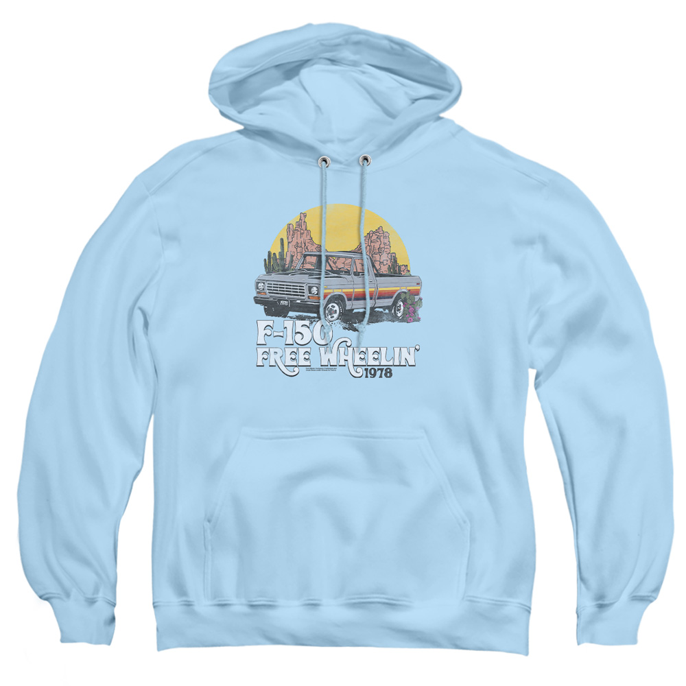 FORD10003-AFTH-2 Ford Bronco F150 Desert Ride Adult Pullover Hoodie, Light Blue - Medium