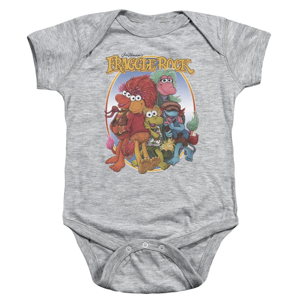 FR120B-SS-3 Fraggle Rock Group Hug Infant Snapsuit, Athletic Heather - Large - 18 Month