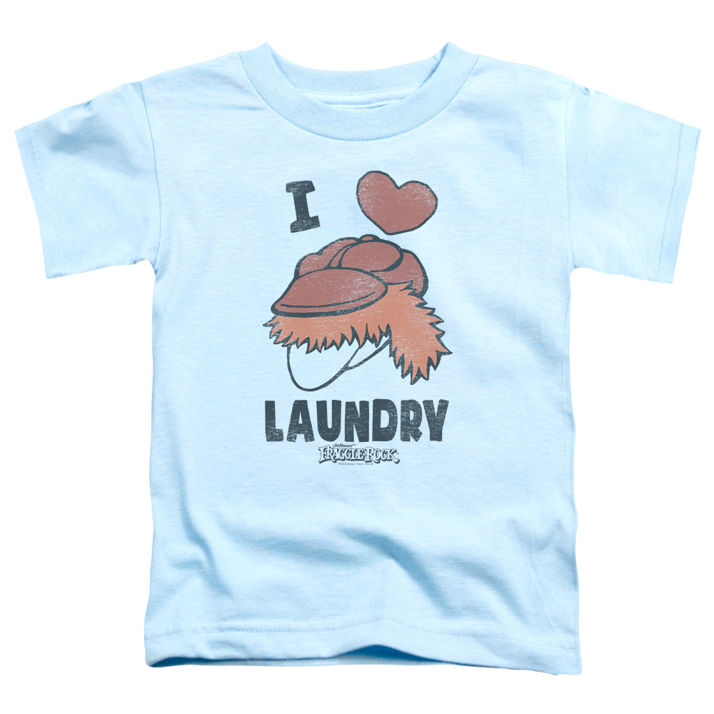 FR112-TT-2 Fraggle Rock Laundry Lover Toddler Short Sleeve T-Shirt, Light Blue - Medium 3T