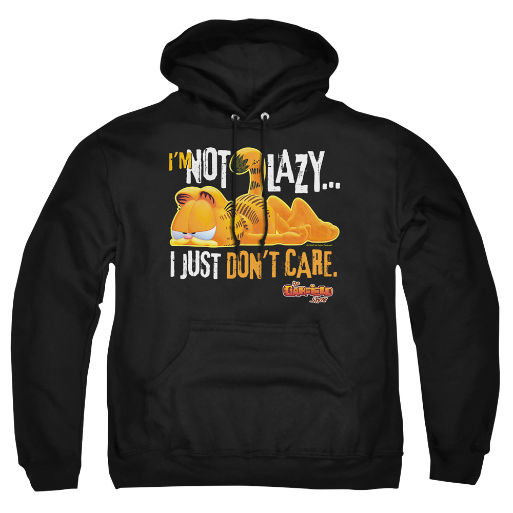 GAR453-AFTH-7 Garfield Not Lazy Adult Pullover Hoodie, Black - 4X